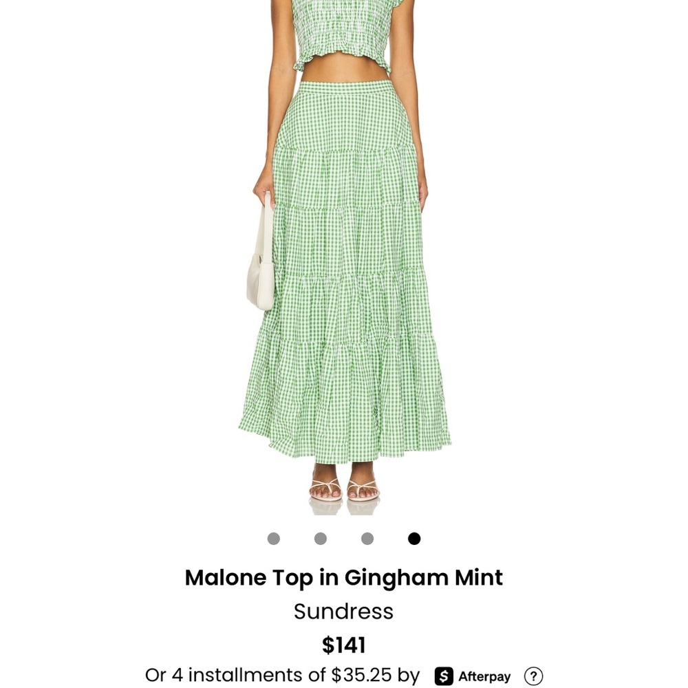 Green Tiered Maxi Skirt for Resort Wear